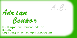 adrian csupor business card